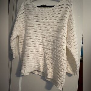 Cozy White Knit Sweater